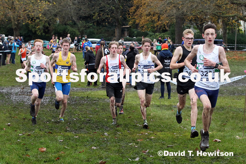 Boys under-15s, 2019 European Cross Country Trials and British Cross Challenge, Sefton Park, Liverpool.  Photo: David T. Hewitson/Sports for All Pics
